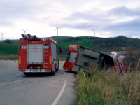 Si ribalta mezzo del 115, feriti due vigili