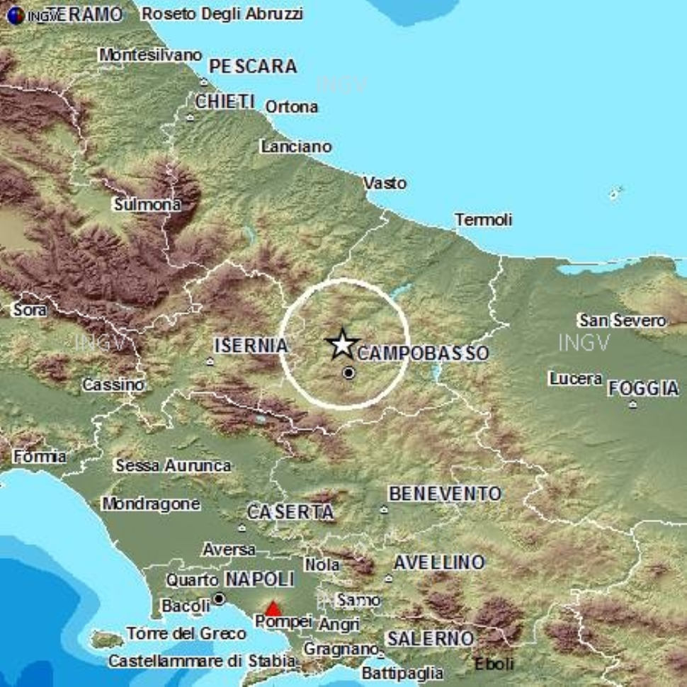 Scossa di terremoto nella notte