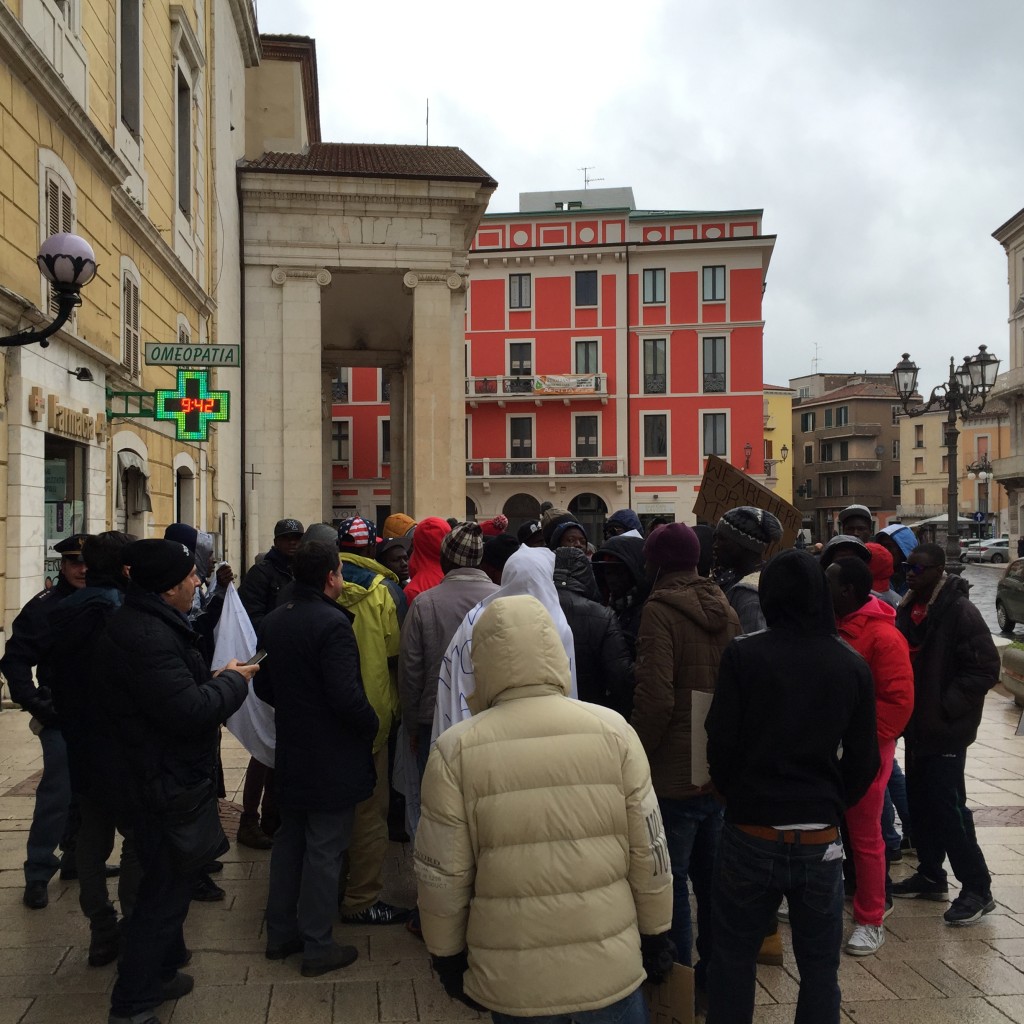 Campobasso, protesta degli immigrati