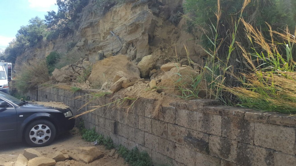 Termoli, piccola frana sul Lungomare Nord