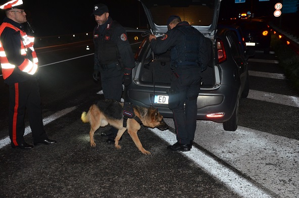 Droga e guida sotto l’effetto di alcol, controlli a tappeto dei carabinieri
