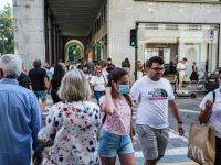 People walking in via Roma in Turin during phase 3 of the Covid-19 emergency, Turin, Italy, 06 September 2020. ANSA / Tino Romano