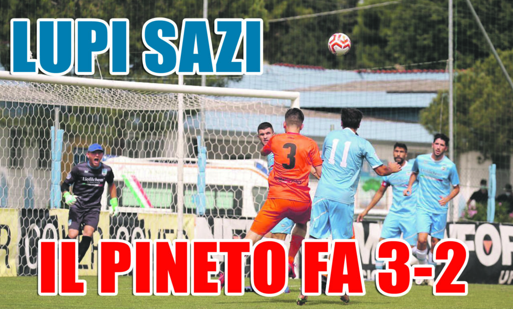 Lupi sazi, il Pineto fa 3-2