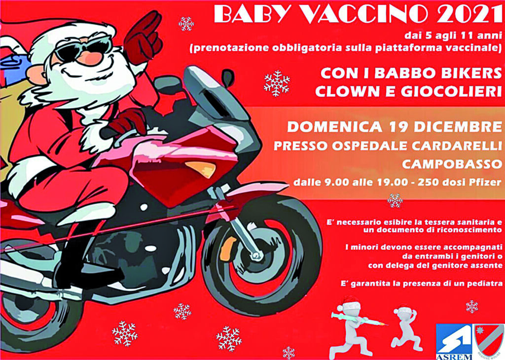 Vaccini fascia 5-11 anni, Babbi bikers pronti ad allietare l’attesa dei “piccoli eroi”