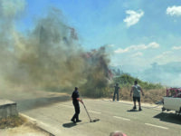 Incendio a Venafro, Giordano evacuato e strada chiusa