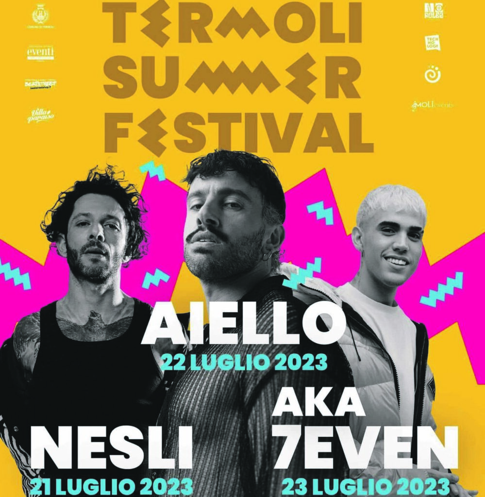 Termoli Summer Festival, quest’anno i concerti al parco comunale sono gratis: dal 21 al 23 luglio sul palco Nesli, Aiello e AKA 7even