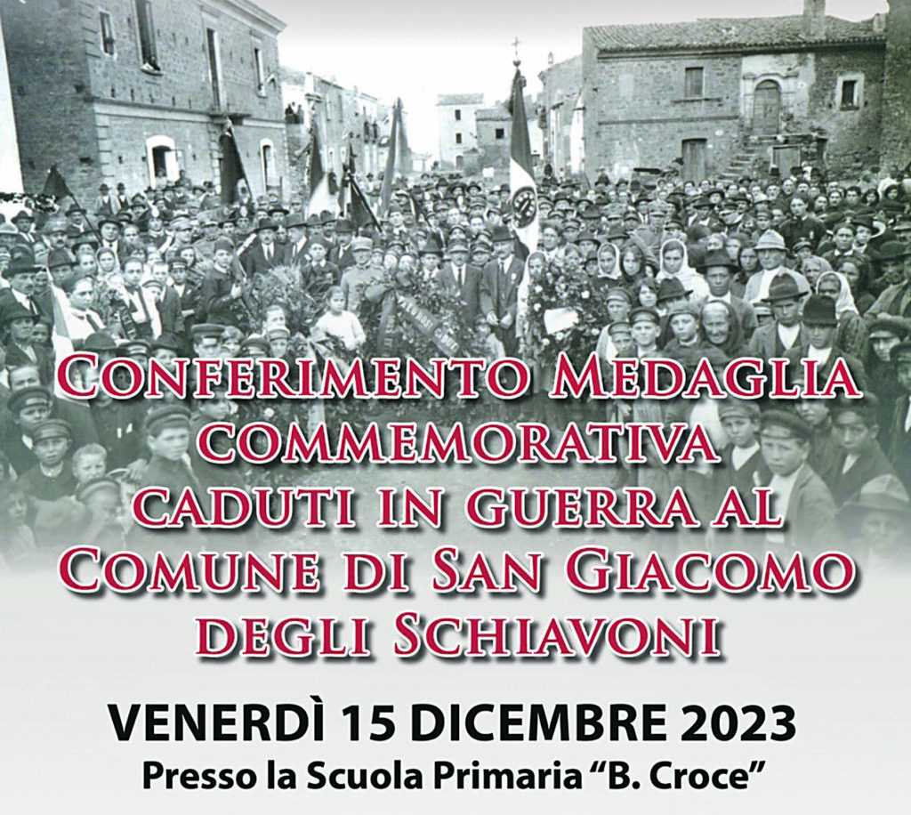 Medaglia commemorativa dei caduti in guerra a San Giacomo degli Schiavoni