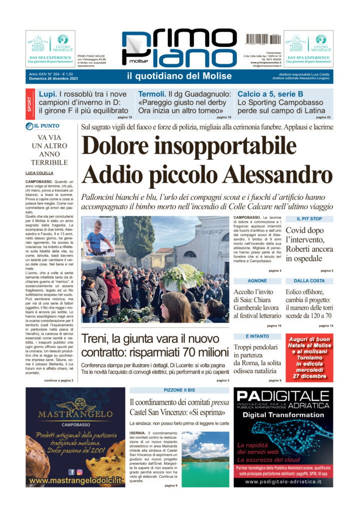 L’edizione completa di Primo Piano Molise del 24 dicembre