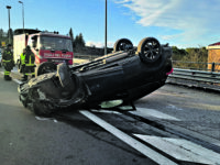 Campobasso. Cappotta in tangenziale, grave un 67enne