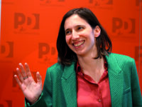 La segretaria del Partito democratico, Elly Schlein, al Nazareno.