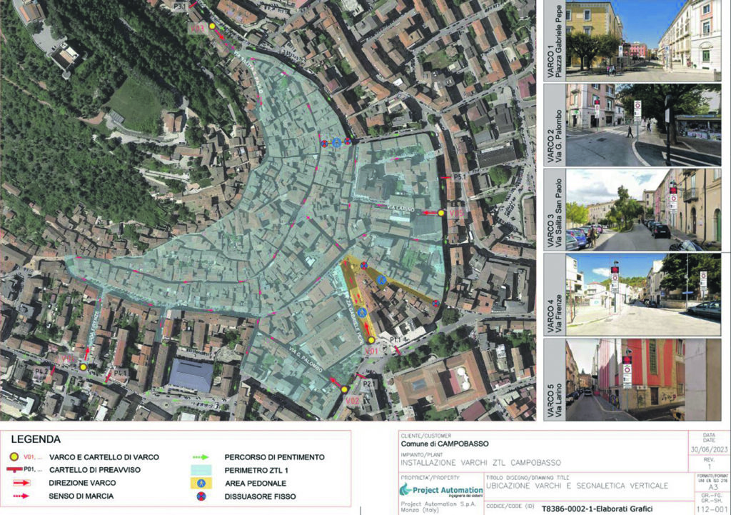 Campobasso. Ztl nel centro storico, installati i varchi elettronici