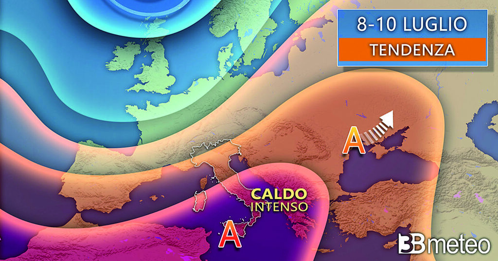 Prossima settimana caldo intenso con picchi oltre i 38 gradi