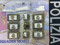 Campobasso. Hashish con il logo del Real Madrid pronto per lo spaccio, pusher finisce in manette