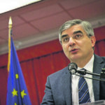 President of Region Abruzzo, Luciano D'Alfonso speaks the National Congress of AICCRE in Montesilvano, Italy, on March 17, 2016. (Photo by Manuel Romano/NurPhoto via Getty Images)