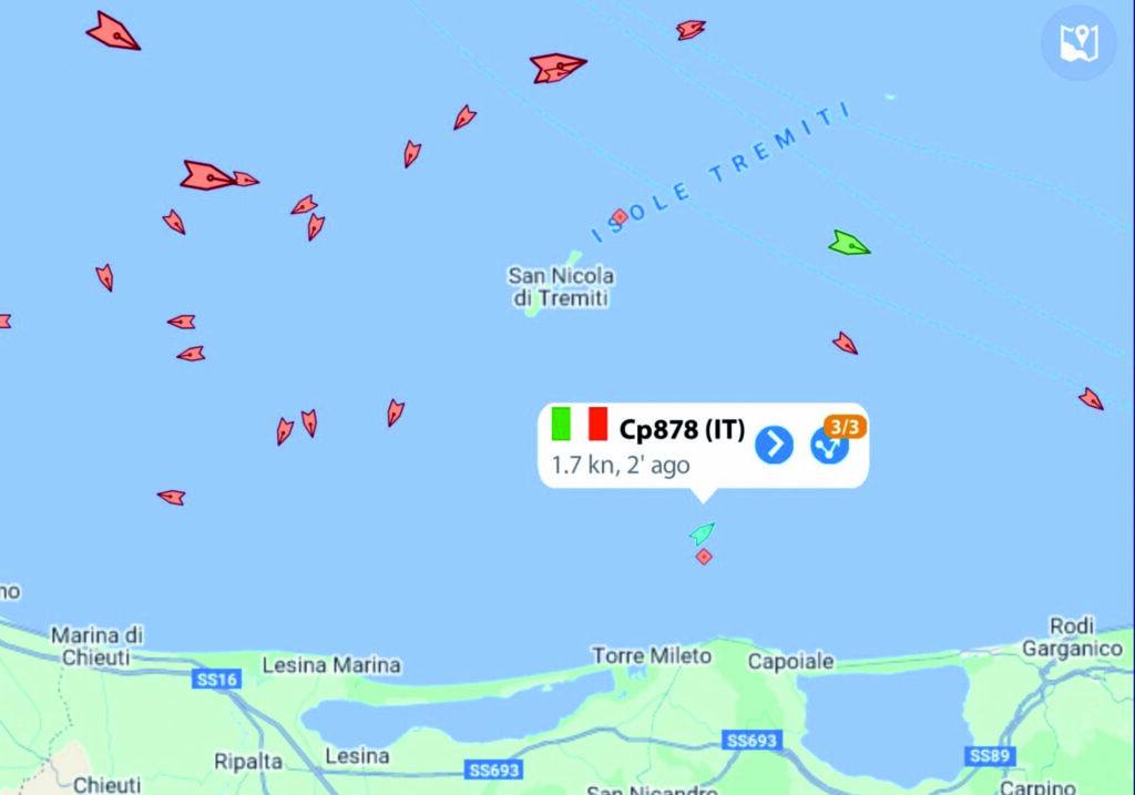 Tragedia al largo di Lesina: affonda il Normandy, muore il comandante