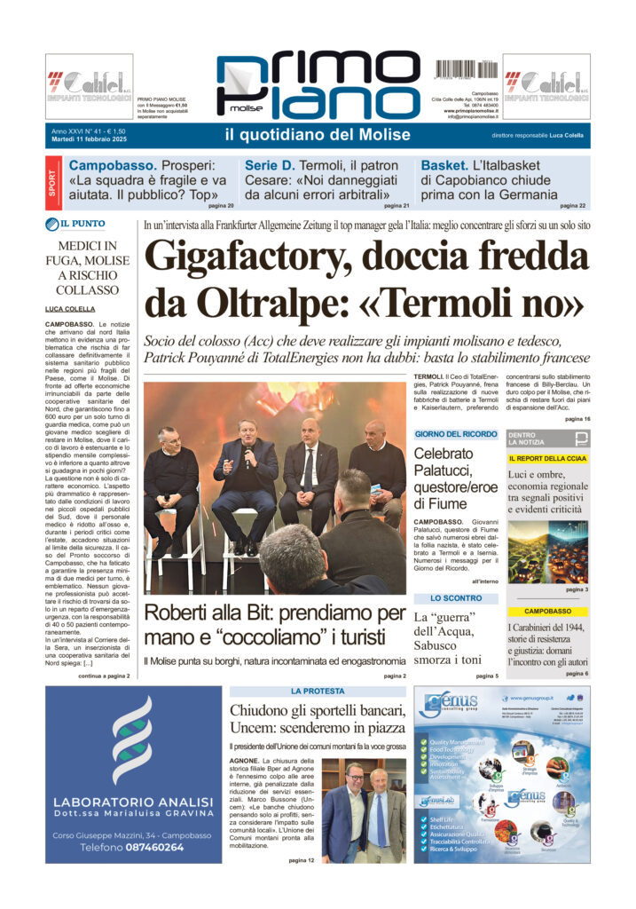 L’edizione completa di Primo Piano Molise dell’11 febbraio