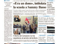 La prima pagina dell’edizione in edicola oggi