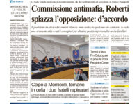 La prima pagina dell’edizione in edicola oggi