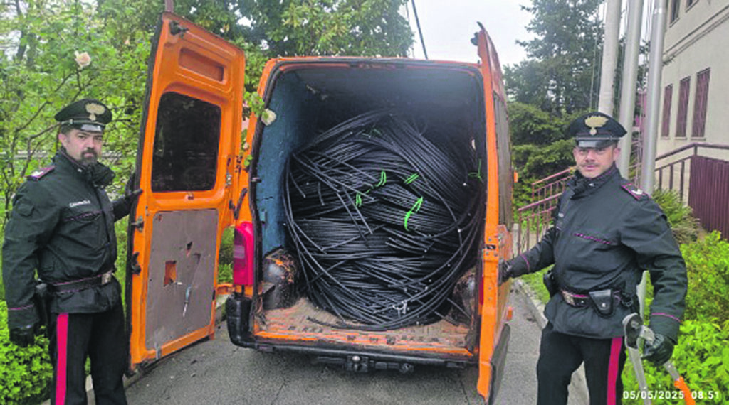 Furti di rame, tutti sotto i 30 anni gli uomini in manette a Cantalupo