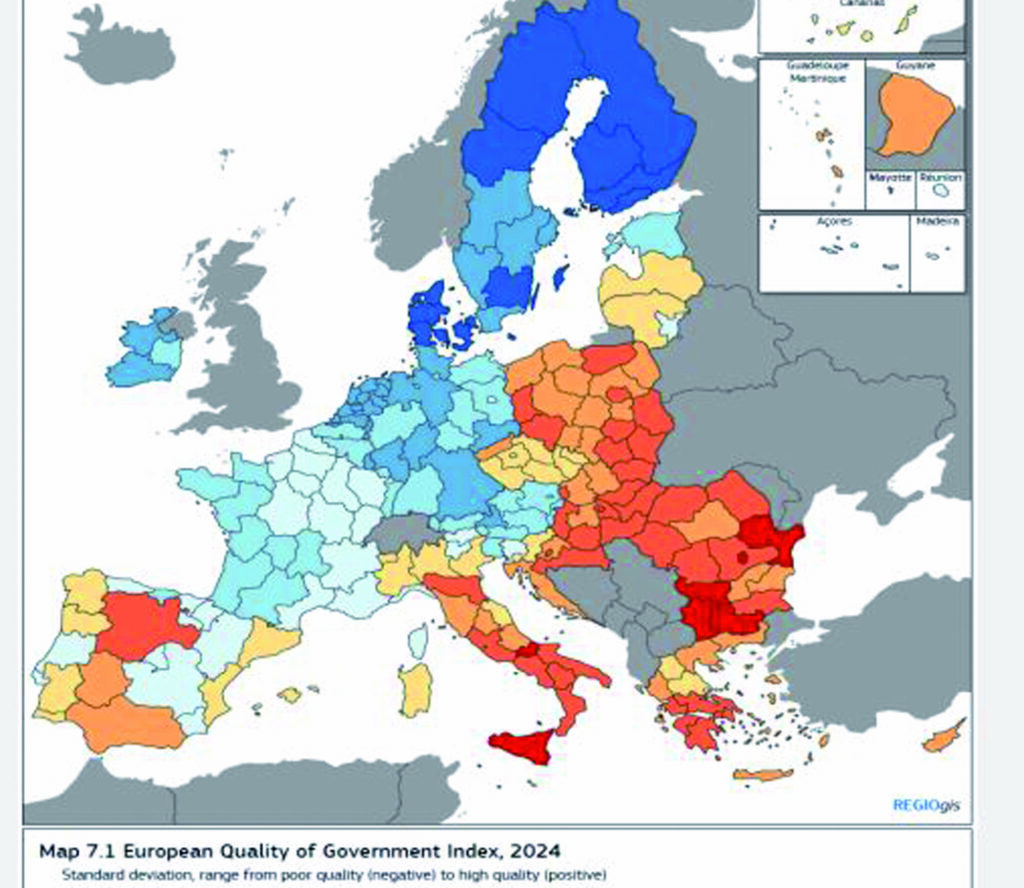 Efficienza della Pa, il Molise è in fondo alla classifica europea