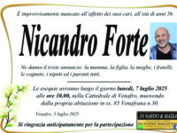 Venafro. Stroncato da un malore mentre è in bici, in Cattedrale l’addio a Nicandro Forte