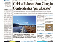 La prima pagina dell’edizione in edicola oggi