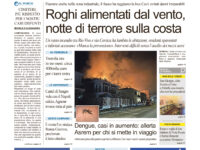 La prima pagina dell’edizione in edicola oggi