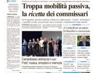 La prima pagina dell’edizione in edicola oggi