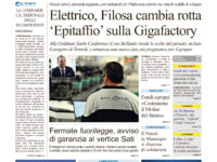 La prima pagina dell’edizione in edicola oggi