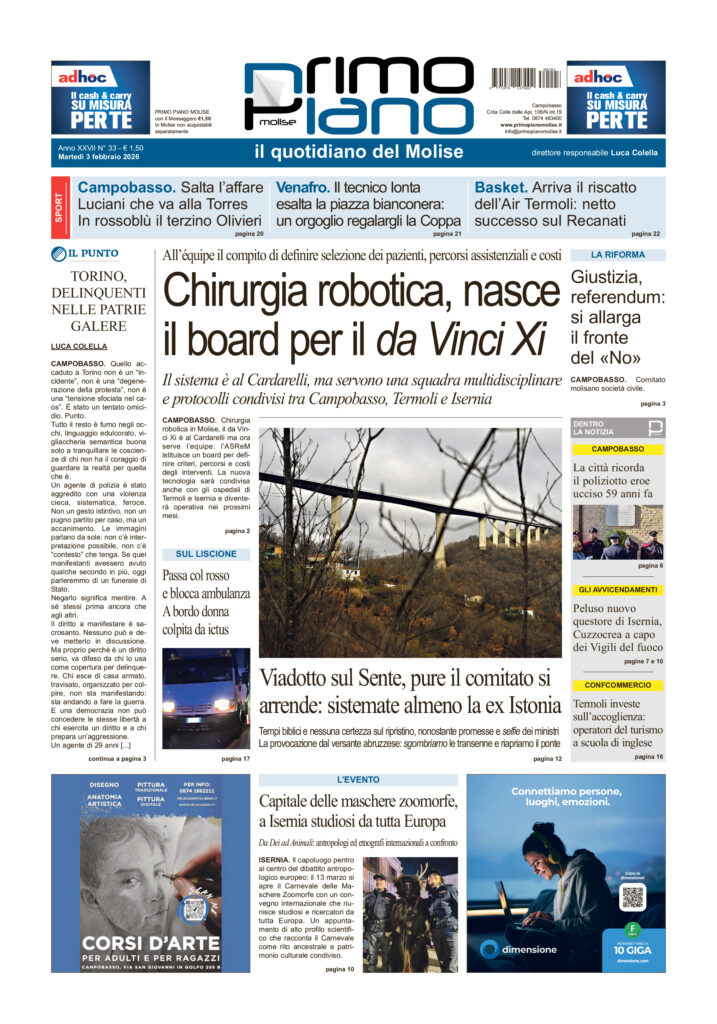 L’edizione completa di Primo Piano Molise del 3 febbraio