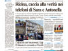 La prima pagina dell’edizione in edicola oggi