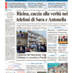 La prima pagina dell’edizione in edicola oggi