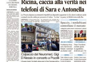 La prima pagina dell’edizione in edicola oggi