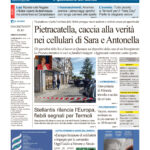 La prima pagina dell’edizione in edicola oggi