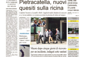 La prima pagina dell’edizione in edicola oggi
