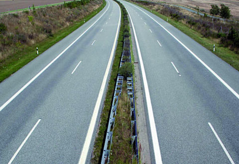 empty motorway near Schwerin, Germany