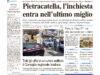 La prima pagina dell’edizione in edicola oggi
