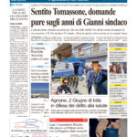 La prima pagina dell’edizione in edicola oggi