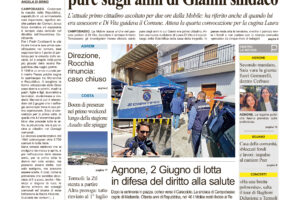 La prima pagina dell’edizione in edicola oggi