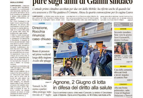 La prima pagina dell’edizione in edicola oggi