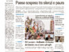 La prima pagina dell’edizione in edicola oggi
