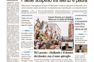 La prima pagina dell’edizione in edicola oggi