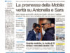 La prima pagina dell’edizione in edicola oggi