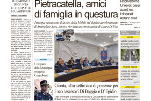 La prima pagina dell’edizione in edicola oggi
