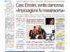 La prima pagina dell’edizione in edicola oggi