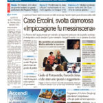 La prima pagina dell’edizione in edicola oggi