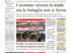 La prima pagina dell’edizione in edicola oggi