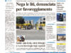 La prima pagina dell’edizione in edicola oggi