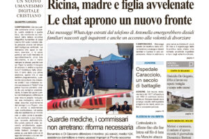 La prima pagina dell’edizione in edicola oggi