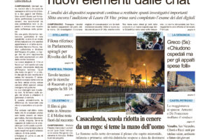 La prima pagina dell’edizione in edicola oggi